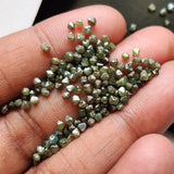 2-2.5mm Green Diamond Crystal, Raw Loose Green Diamond Octahedron Crystal