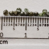 2-2.5mm Green Diamond Crystal, Raw Loose Green Diamond Octahedron Crystal
