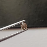 4.1x3mm Champagne Pink Diamond Briolette Faceted Teardrop Conflict Free Loose