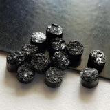 Natural Black Rough Diamond Disc Raw Black Diamond Tyre Bead Loose Diamond