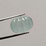 15.8mm Aquamarine Melon Beads, 1 Pc Huge Carved Melon Beads Natural Aquamarine