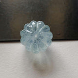 15.8mm Aquamarine Melon Beads, 1 Pc Huge Carved Melon Beads Natural Aquamarine