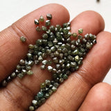 2-2.5mm Green Diamond Crystal, Raw Loose Green Diamond Octahedron Crystal