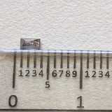 Natural Salt And Pepper Rare 2.9x1.9mm Baguette Cut Diamond, Rectangular