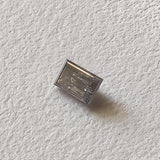 Natural Salt And Pepper Rare 2.9x1.9mm Baguette Cut Diamond, Rectangular