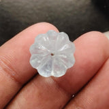 14.1mm Aquamarine Melon Beads, 1 Pc Huge Natural Aquamarine Carved Melon Beads