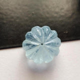 16.1mm Aquamarine Melon Beads, 1 Pc Huge Natural Aquamarine Carved Melon Beads