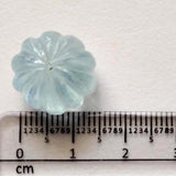 16.1mm Aquamarine Melon Beads, 1 Pc Huge Natural Aquamarine Carved Melon Beads