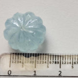 15mm Aquamarine Melon Beads, Natural 1 Pc Huge Aquamarine Carved Melon Beads