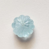 15mm Aquamarine Melon Beads, Natural 1 Pc Huge Aquamarine Carved Melon Beads