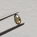 3.3x2mm Yellow Brown Natural Faceted Briolette Bead Drilled Diamond Tear Drop