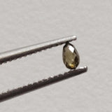 3.3x2mm Yellow Brown Natural Faceted Briolette Bead Drilled Diamond Tear Drop