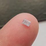 Natural White Baguette Diamond, Rare 2x3mm Rectangle Faceted MELEE Diamond