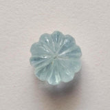 16.1mm Aquamarine Melon Beads, 1 Pc Huge Natural Aquamarine Carved Melon Beads