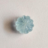 16.1mm Aquamarine Melon Beads, 1 Pc Huge Natural Aquamarine Carved Melon Beads