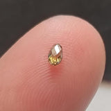 3.3x2mm Yellow Brown Natural Faceted Briolette Bead Drilled Diamond Tear Drop
