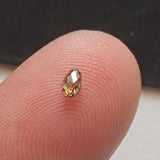 3.3x2mm Yellow Brown Natural Faceted Briolette Bead Drilled Diamond Tear Drop
