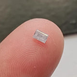 Natural White Baguette Diamond, Rare 2x3mm Rectangle Faceted MELEE Diamond