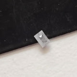 Natural White Baguette Diamond, Rare 2x3mm Rectangle Faceted MELEE Diamond