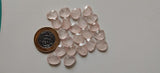 Natural Morganite Rose Cut, 5 Pcs Pink Faceted Flat Back Gemstone For Jewelry