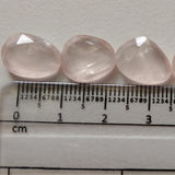 Natural Morganite Rose Cut, 5 Pcs Pink Faceted Flat Back Gemstone For Jewelry