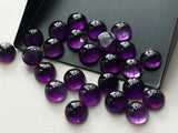 8mm Amethyst Cabochon Lot, Amethyst Round Plain Flat Back Calibrated