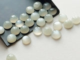 8mm White Moonstone Cabochon, Round Plain Calibrated Moonstone, Loose Moonstone