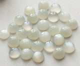 8mm White Moonstone Cabochon, Round Plain Calibrated Moonstone, Loose Moonstone