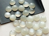 8mm White Moonstone Cabochon, Round Plain Calibrated Moonstone, Loose Moonstone