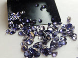 3-9mm Iolite Cut Stone, Violet Blue Faceted Gems, 5 Pcs Iolite Mix Cut Stones