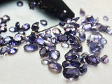 3-9mm Iolite Cut Stone, Violet Blue Faceted Gems, 5 Pcs Iolite Mix Cut Stones