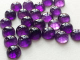 8mm Amethyst Cabochon Lot, Amethyst Round Plain Flat Back Calibrated