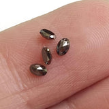 Black Diamond Oval Cut, 2x3mm Fancy Oval Shape Diamond Cut Stone For Ring