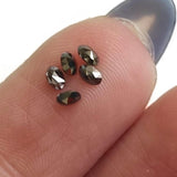 Black Diamond Oval Cut, 2x3mm Fancy Oval Shape Diamond Cut Stone For Ring