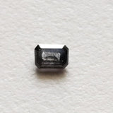 3.5x2.5mm Salt Pepper Emerald Cut Diamond, Conflict Free Loose Diamond Ring