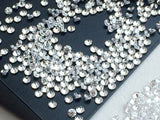 2.5mm Cubic Zirconia, Loose Round Zircon Gems, Faceted Zirconia, Sparkling Clear