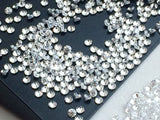 3mm Cubic Zirconia, Loose Round Zircon Gems, Faceted Zirconia, Sparkling Clear