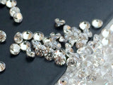 2mm Cubic Zirconia, Loose Round Zircon, Faceted Zirconia, Sparkling Clear