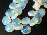 12mm Fire Opal Faceted Heart Beads, Opalite Beads Faceted Heart Briolettes For Jewelry (2IN To 4IN) - PDG369