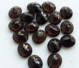 13mm Smoky Quartz Oval Cabochon Lot, Loose Oval Faceted Smoky Quartz Bub Polish For Jewelry (2 Pcs To 4 Pcs) - GODP666Z