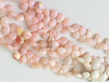 7x10mm Pink Opal Faceted Pear Beads, Peruvian Pink Opal Faceted Pear Briolettes For Jewelry (2IN To 4IN) - GODA2070Z