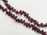 4x5mm - 4x6mm Plain Garnet Pear Beads, 13 Inch Strand Red Garnet Gemstone Beads For Necklace (1 ST To 5 ST) - KRIS48