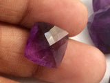 22-23mm Amethyst Cushion Cut, 1Pc Loose Square Pointed Back Amethyst Cabochons Gemstones For Jewelry - PSG402
