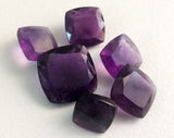 22-23mm Amethyst Cushion Cut, 1Pc Loose Square Pointed Back Amethyst Cabochons Gemstones For Jewelry - PSG402