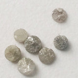 5-5.5mm Approx, Grey White Rough Diamond Discs, Diamond Tyre, 1Pc, Diamond Studs