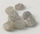 3.5-4mm Approx, Grey White Rough Diamond Discs, Diamond Tyre, 1Pc, Diamond Studs