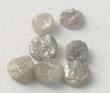 3.5-4mm Approx, Grey White Rough Diamond Discs, Diamond Tyre, 1Pc, Diamond Studs