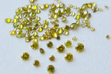 2mm Round Brilliant Cut Solitaire Melee Yellow Diamond For Jewelry (2-10 Pcs)