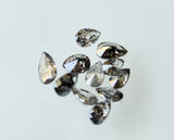 Salt And Pepper Pear Shaped Brilliant Cut Faceted Clear Black Diamond For Jewelry