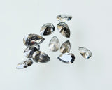 Salt And Pepper Pear Shaped Brilliant Cut Faceted Clear Black Diamond For Jewelry